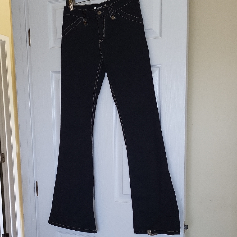 NWOT Allen B. By Allen Schwartz Black Flare Wide Leg Jeans